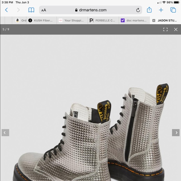 SOLD‼️DOC MARTENS JADON STUD LEATHER PLATFORM BOOT - Picture 2 of 16